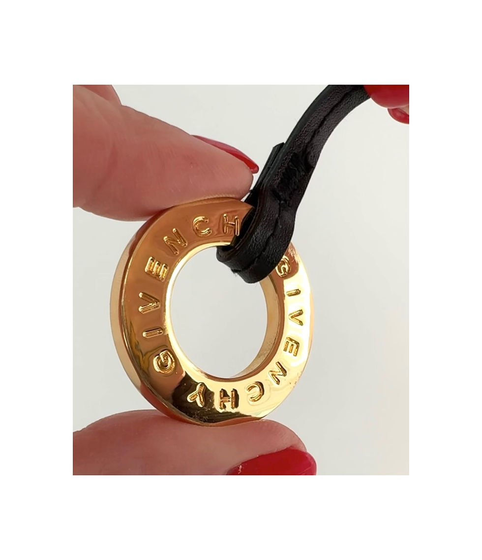 Thumbnail: Vintage Repurposed Rare Givenchy Gold Floating Medallion Toggle Necklace