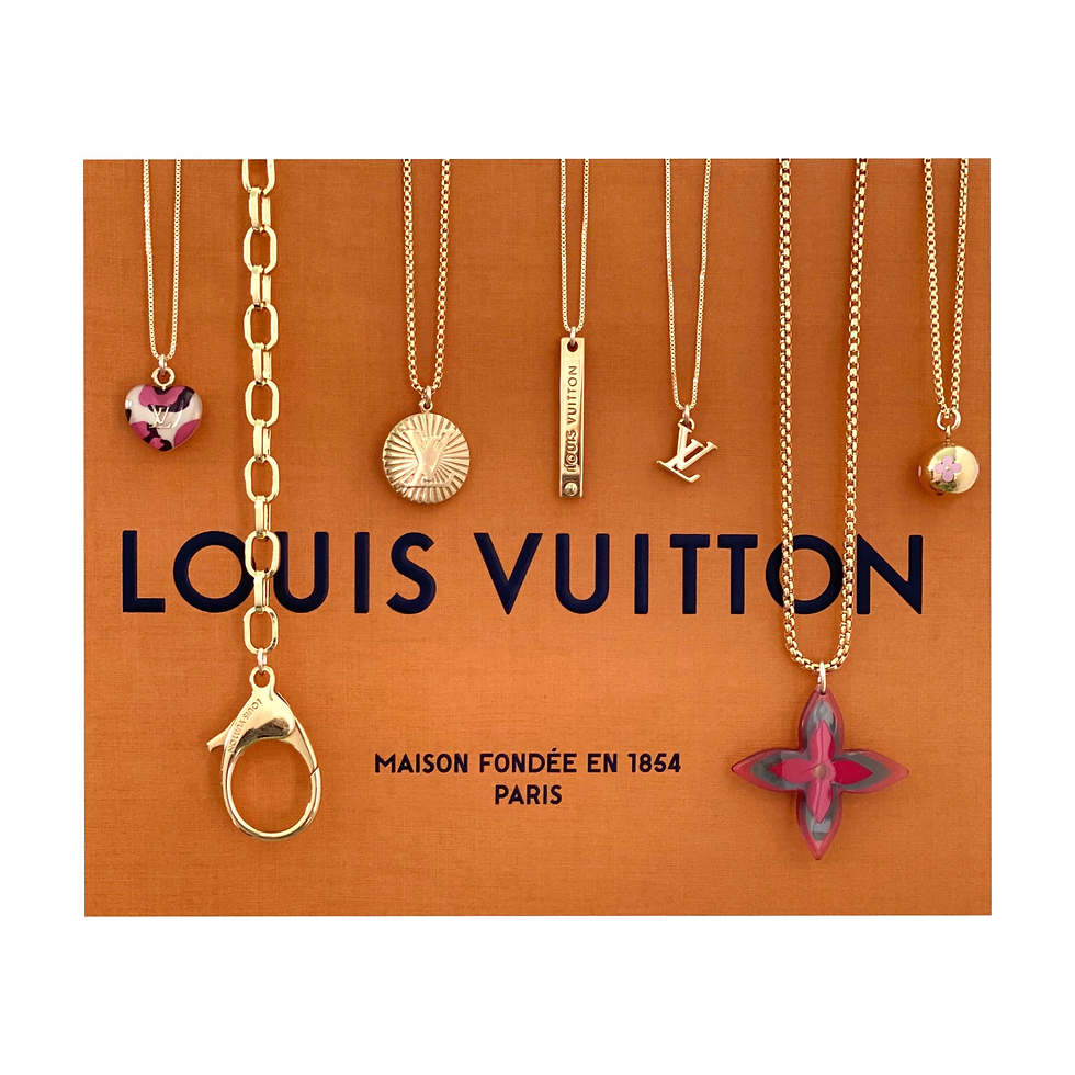 Thumbnail: Repurposed Louis Vuitton Gold Clip Chunky Paperclip Necklace