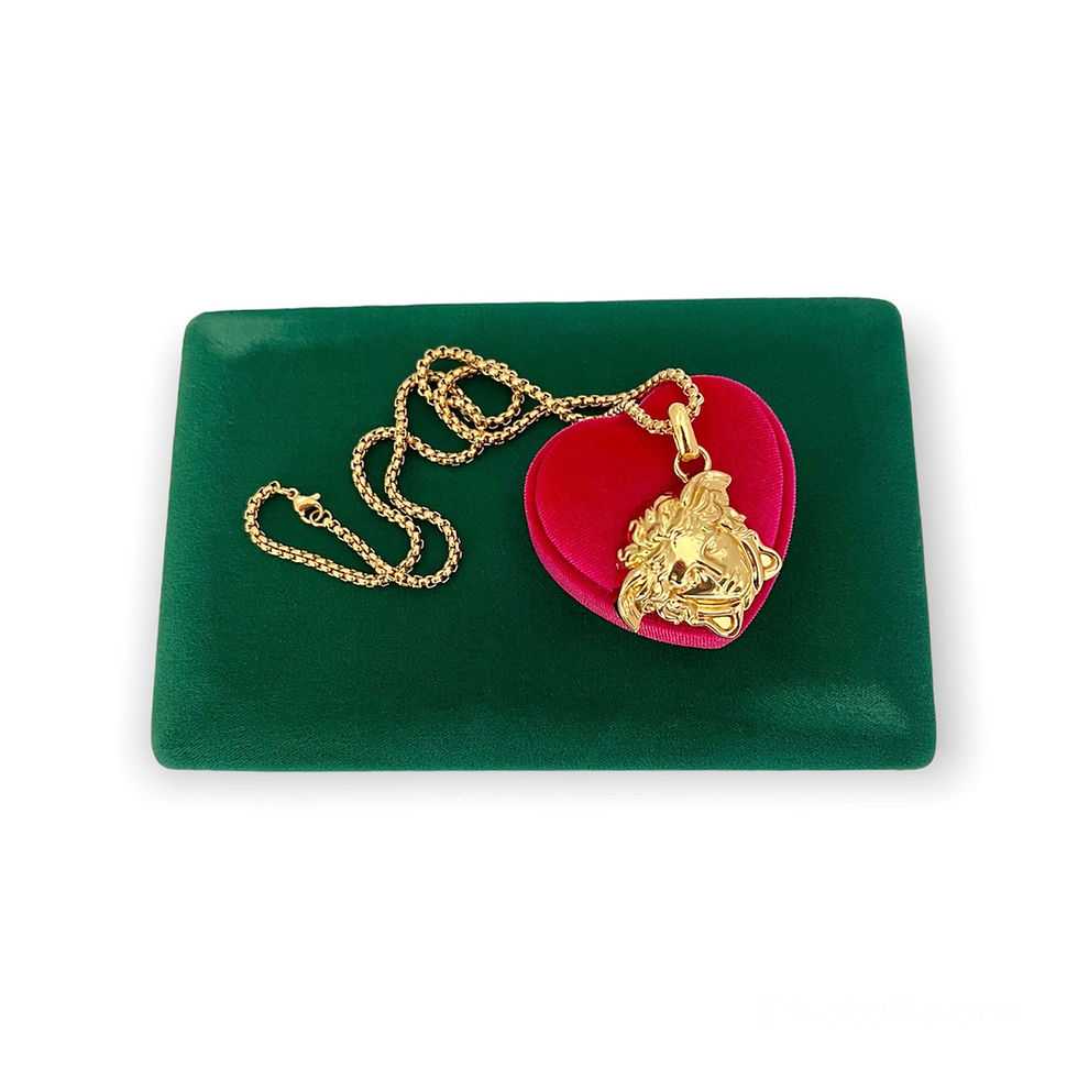Thumbnail: Vintage Repurposed Versace Large Medusa Charm Necklace