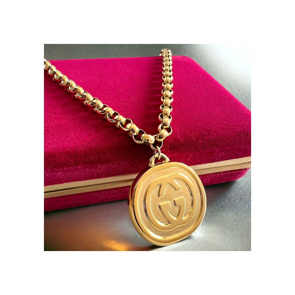 Thumbnail: Vintage Repurposed XL Gold Gucci GG Necklace