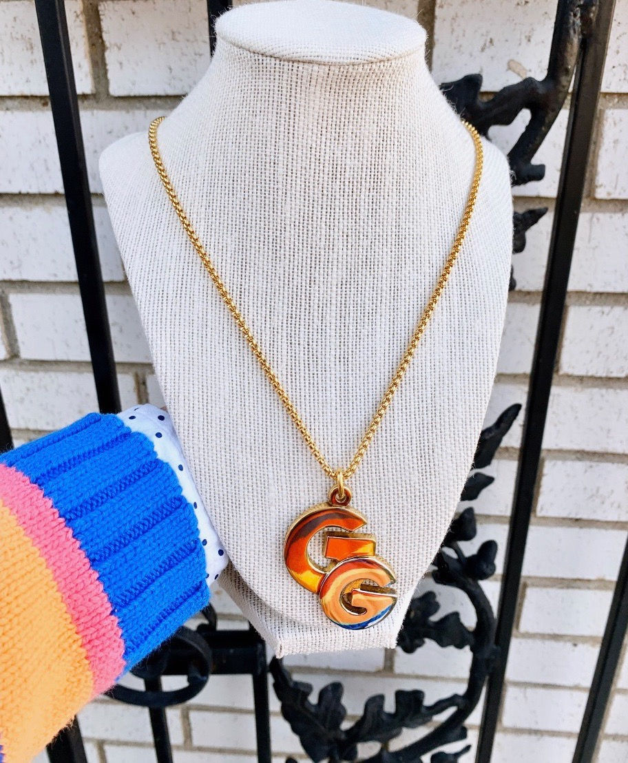 Thumbnail: Repurposed Vintage 1977 Gucci Gold & Silver XL GG Necklace