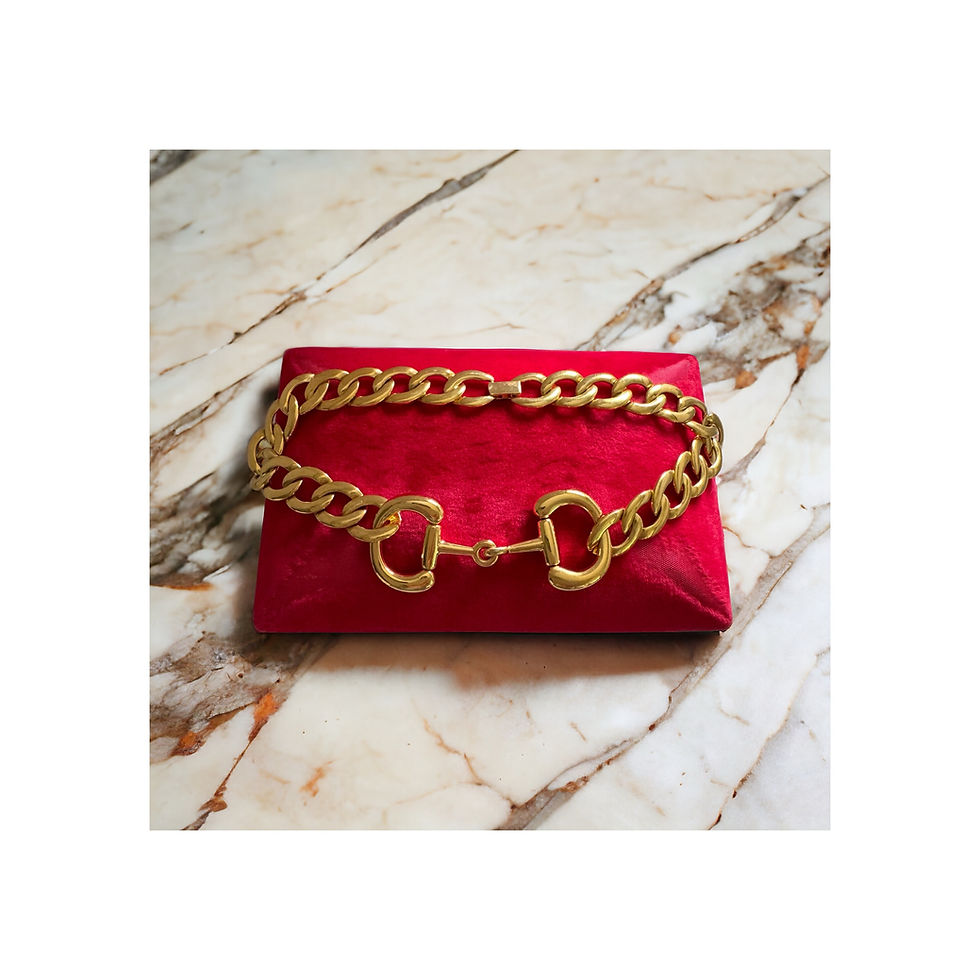 Repurposed Gucci Extra Large Horsebit Chunky Link Necklace