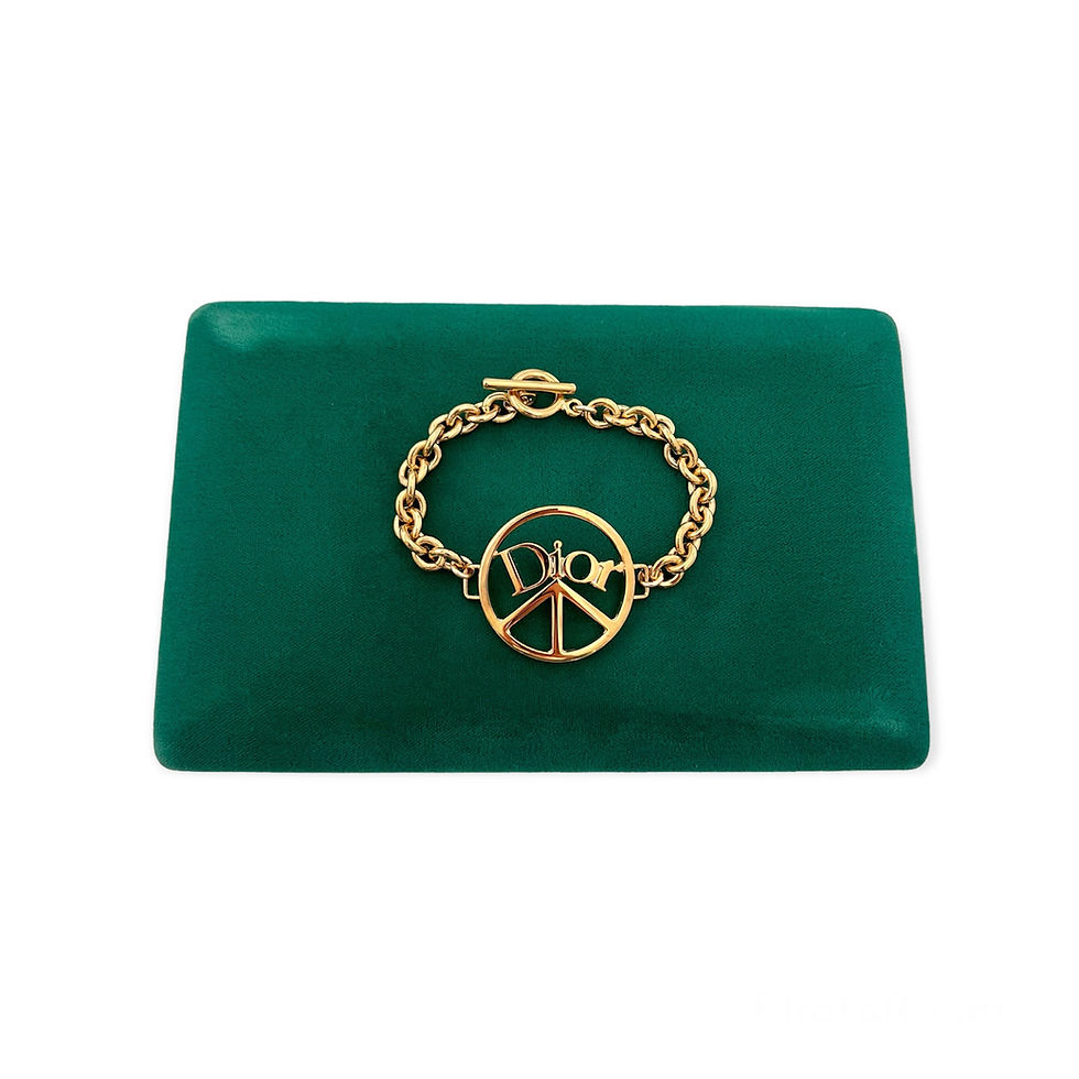 Thumbnail: Repurposed Vintage Christian Dior Peace Symbol Bracelet