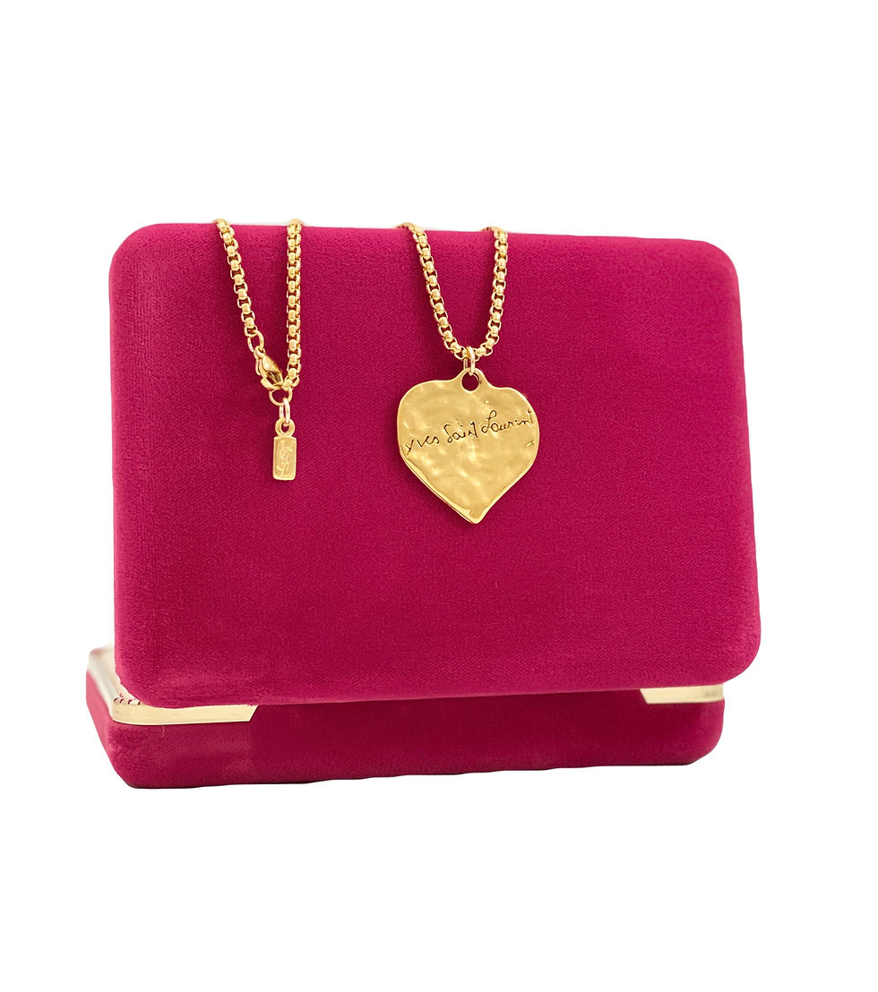 Thumbnail: Repurposed Vintage YSL Robert Goossens VERY RARE Love Hammered Heart Necklace