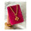 Thumbnail: Repurposed Louis Vuitton Pink Stone VERY RARE Flower Charm Toggle Necklace