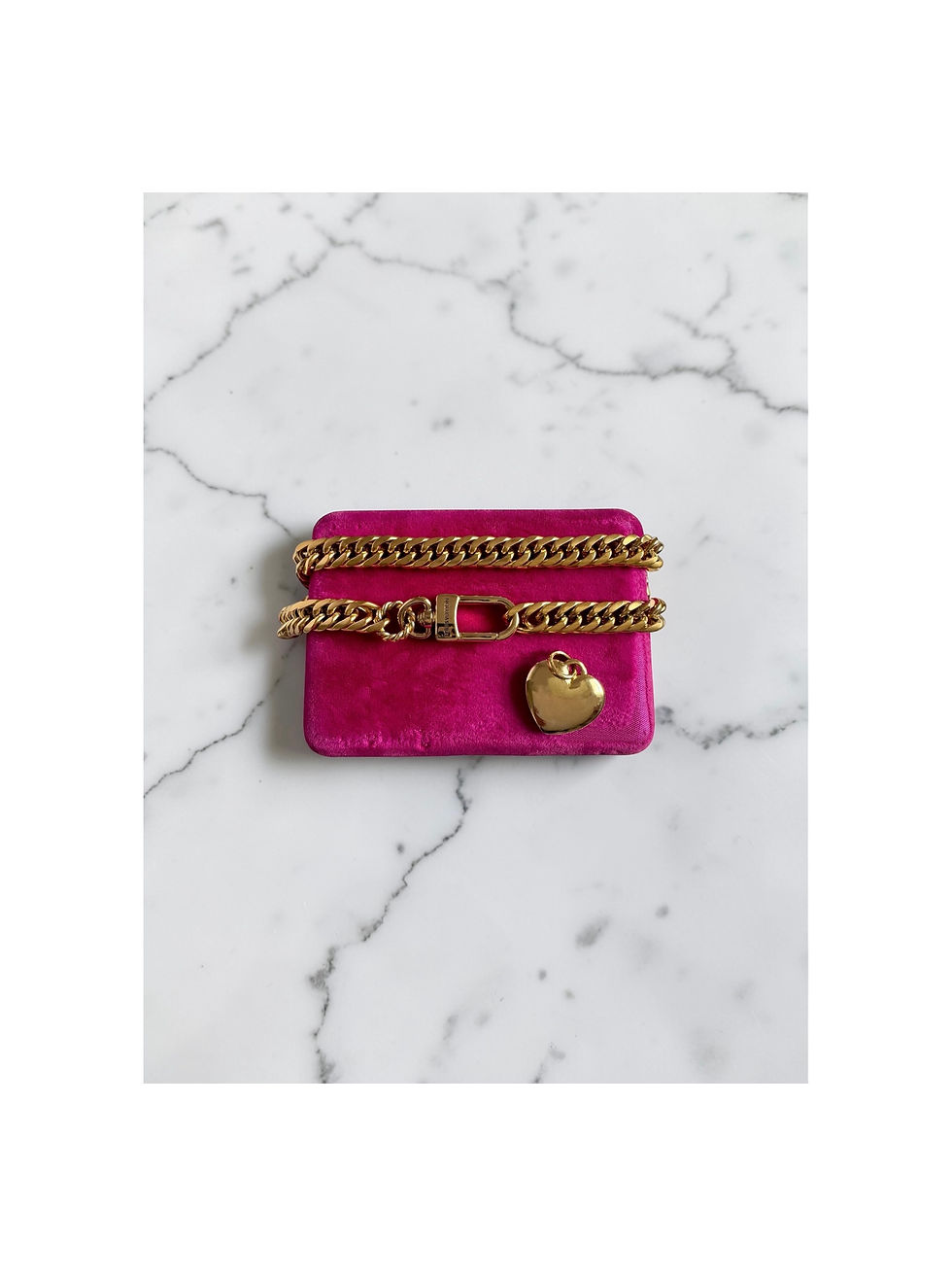 Thumbnail: Repurposed Louis Vuitton Clip w/Removable Enamel Heart Choker Necklace