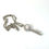 Thumbnail: Vintage Repurposed Christian Dior Huge Silver Rhinestone Key Necklace