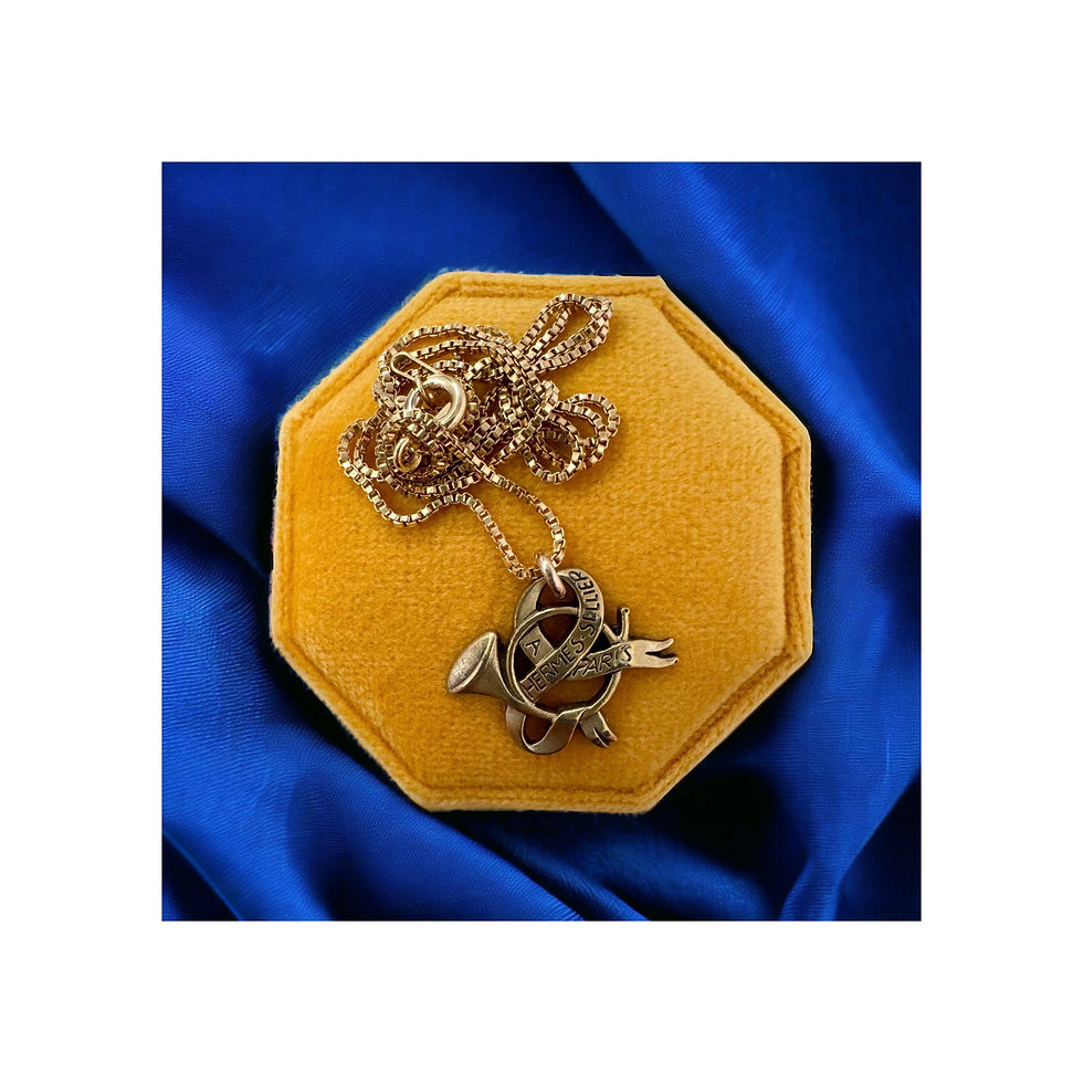 Thumbnail: Repurposed Vintage Hermès Small Logo Charm Necklace