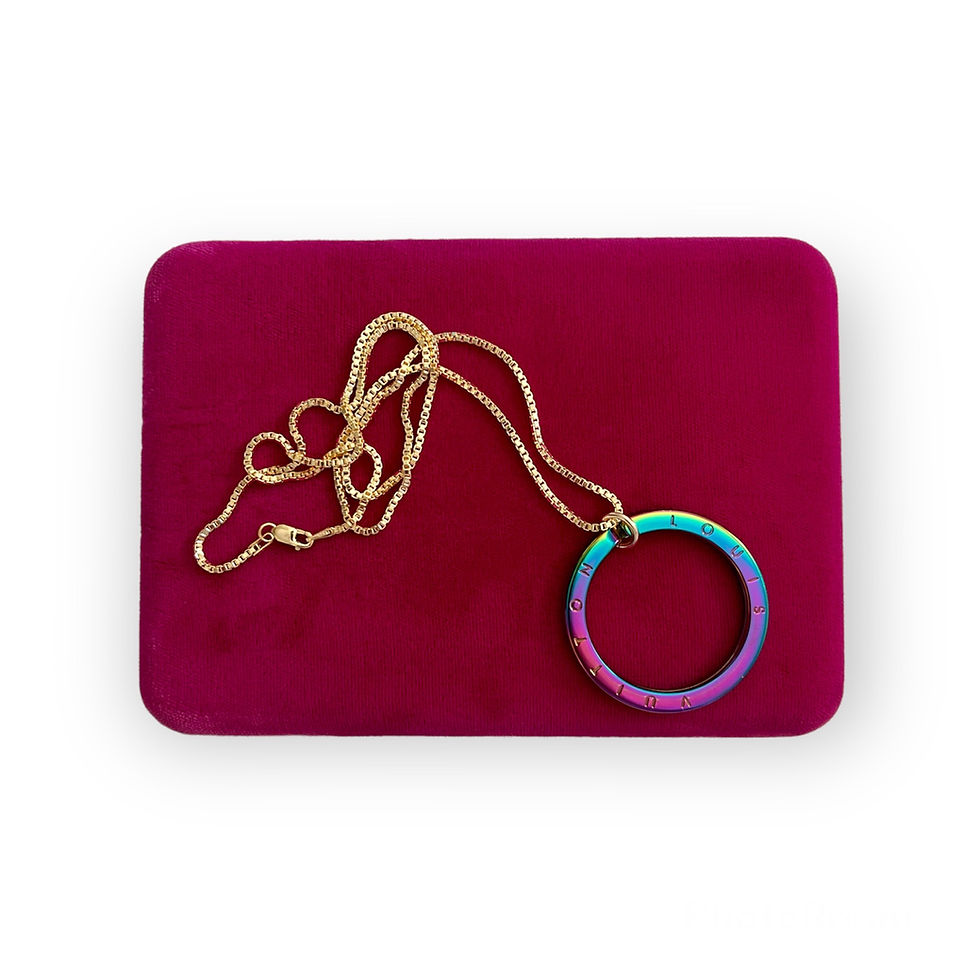 Thumbnail: Repurposed Louis Vuitton Extra Large Iridescent Ring Necklace