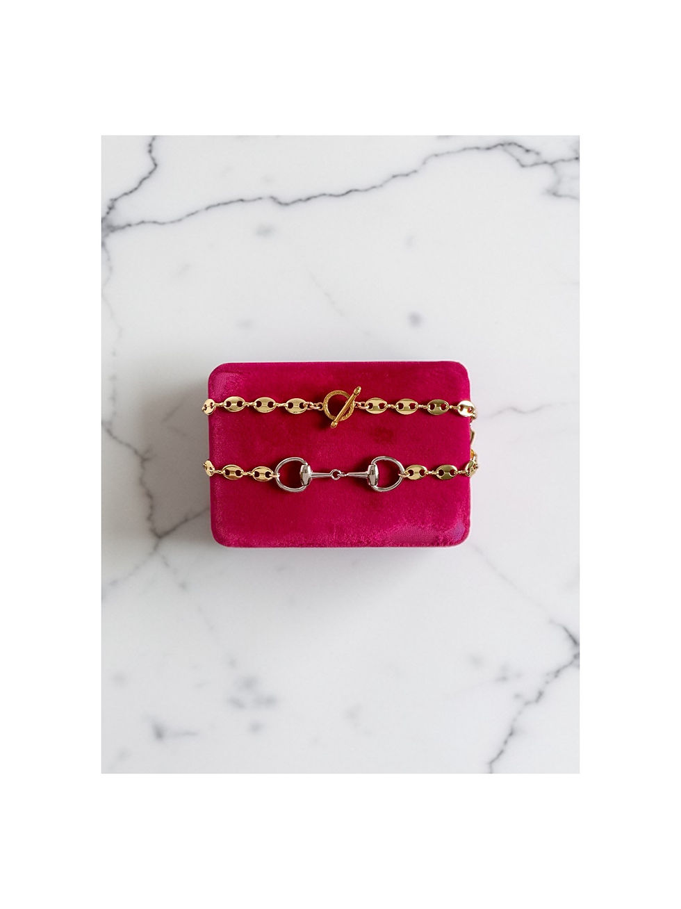 Thumbnail: Repurposed Vintage Gucci Mixed Metals Silver & Gold Choker Necklace