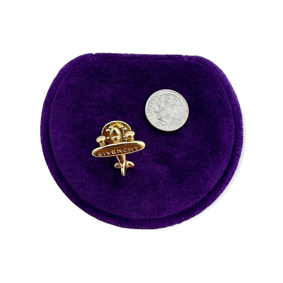 Thumbnail: Vintage Repurposed 1980's VERY RARE Givenchy Gold Airplane Lapel Pin