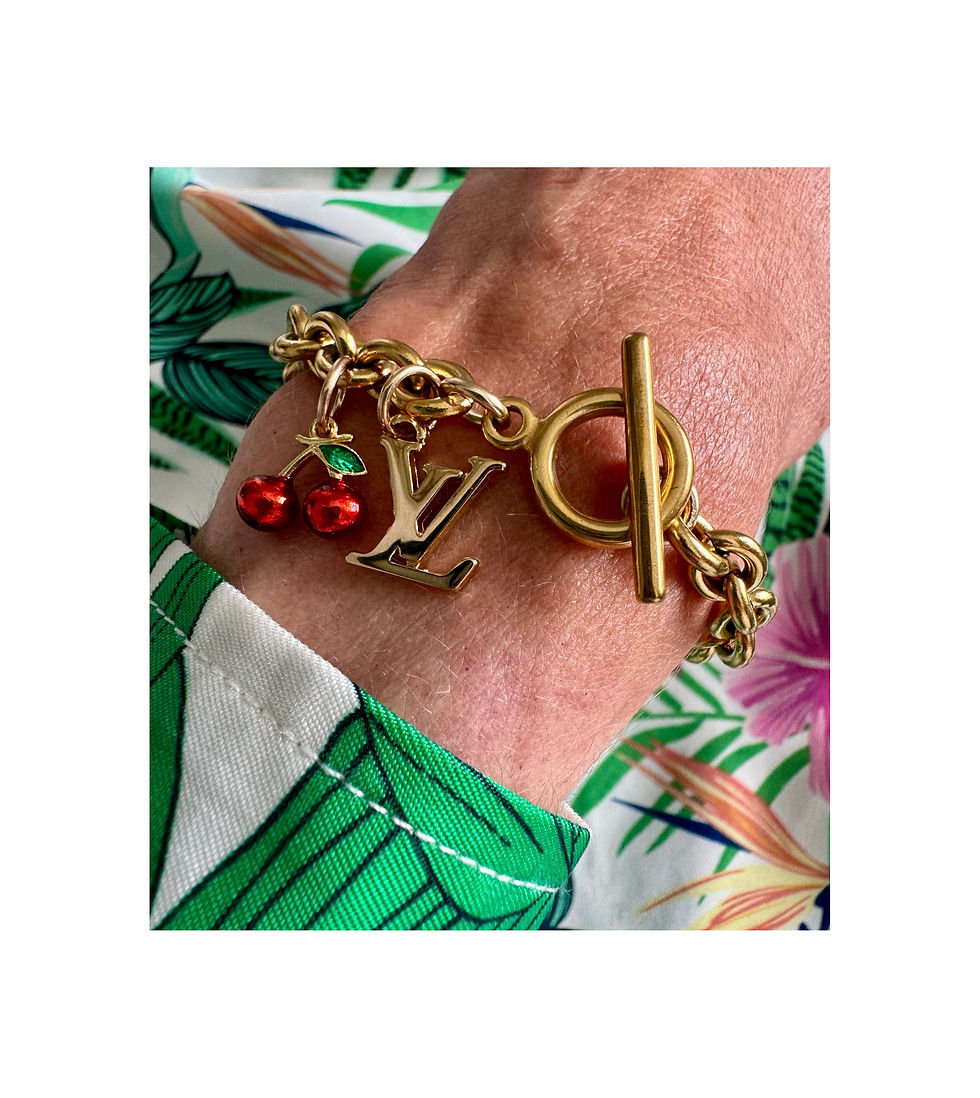 Thumbnail: Repurposed Louis Vuitton LV Monogram & Cherry Charm Bracelet