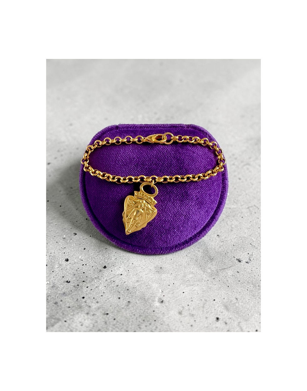 Thumbnail: Repurposed Vintage Gucci Iconic Knight Crest Charm Bracelet