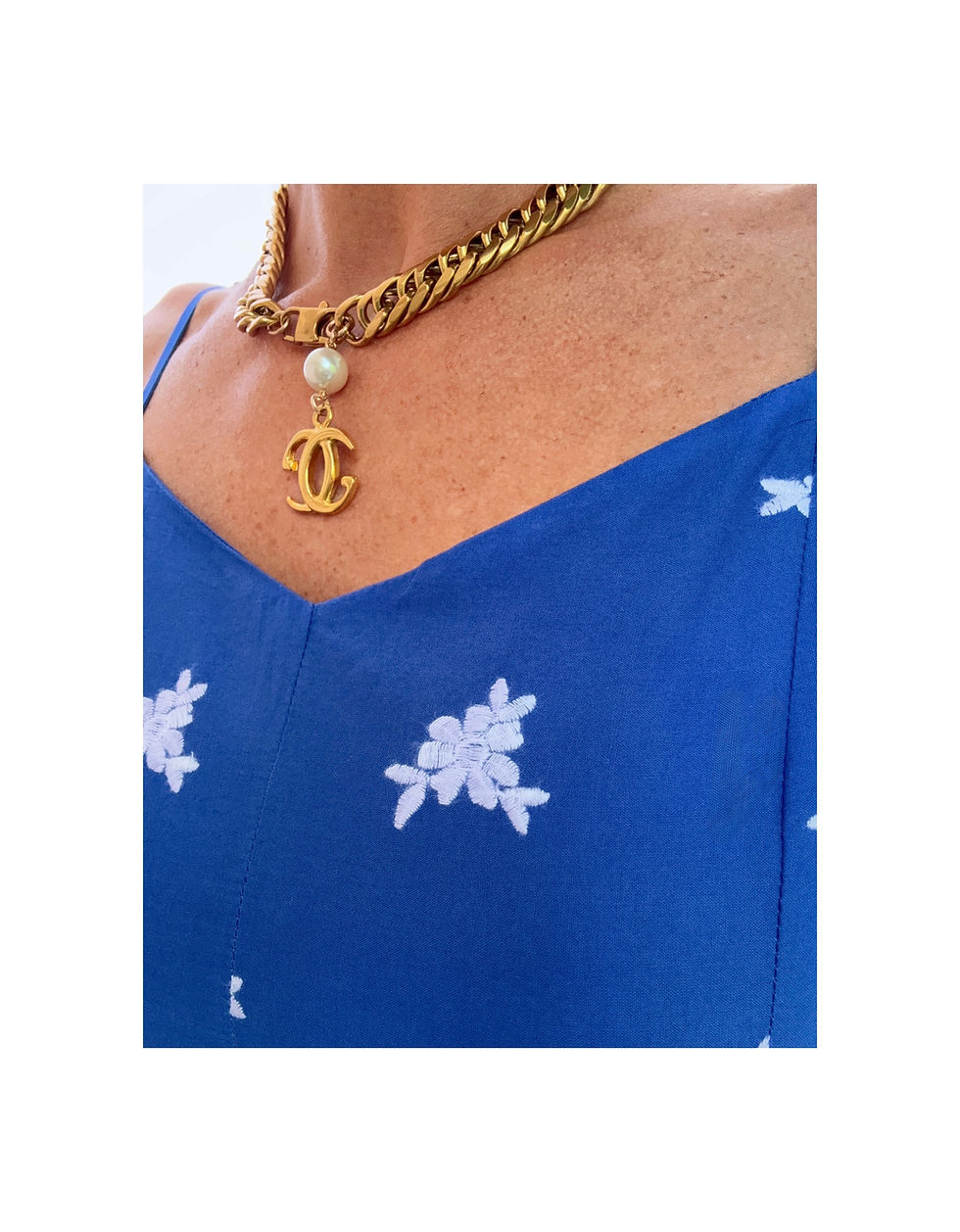 Thumbnail: Repurposed Vintage Gucci GG & Pearl Choker Necklace