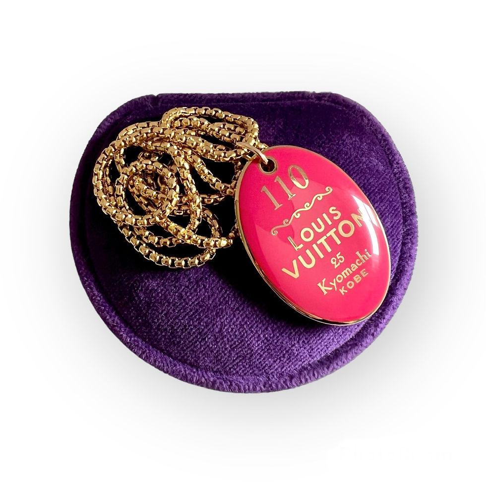 Thumbnail: Repurposed Louis Vuitton Very Rare Ltd. Edition Pink Charm Necklace & Box