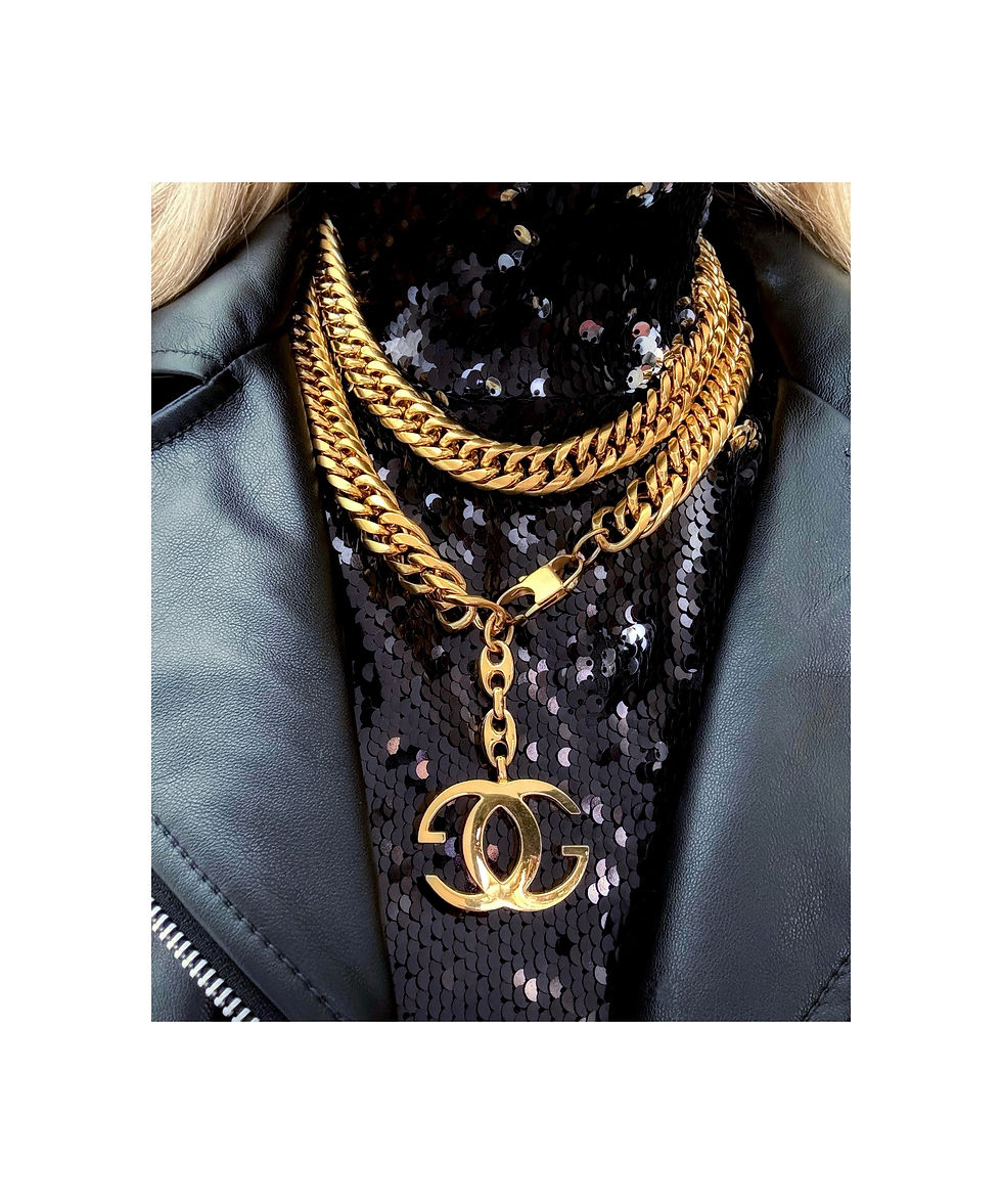 Repurposed Vintage 70's/80's Gucci GG Chain Belt Necklace