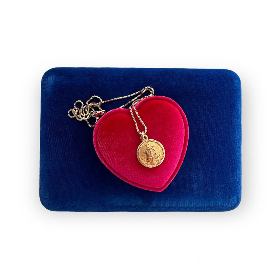 Thumbnail: Repurposed Vintage Hermès Small Gold "H" Anchor Charm Necklace