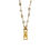 Thumbnail: Repurposed Baroque Pearl & Gold Prada Zipper Pull Charm Necklace
