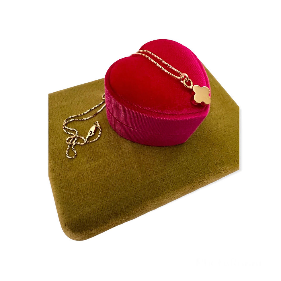 Thumbnail: Repurposed Louis Vuitton Small Gold Flower Charm Necklace
