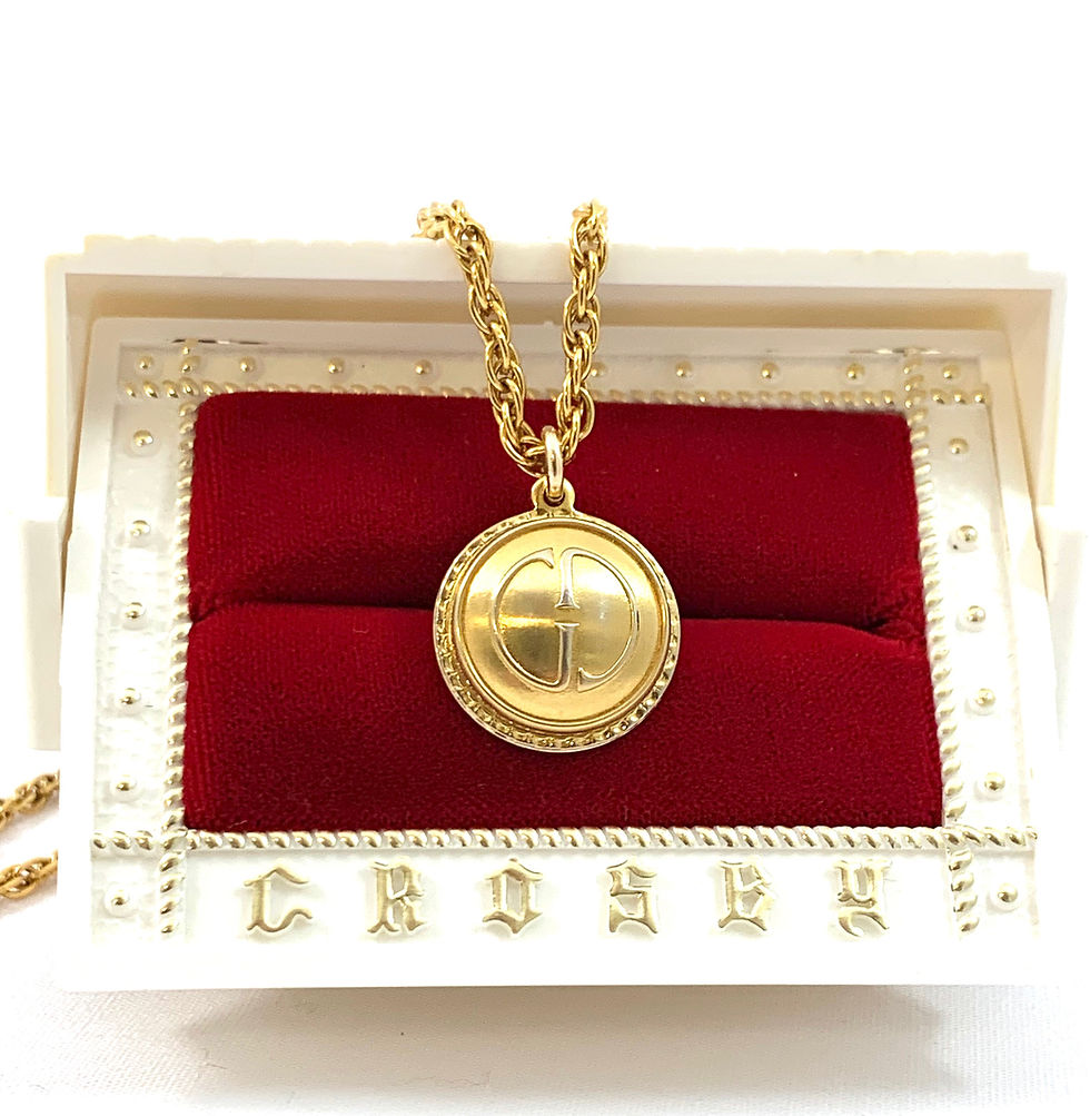Thumbnail: Repurposed Vintage Gucci GG Small Gold Pendant Necklace