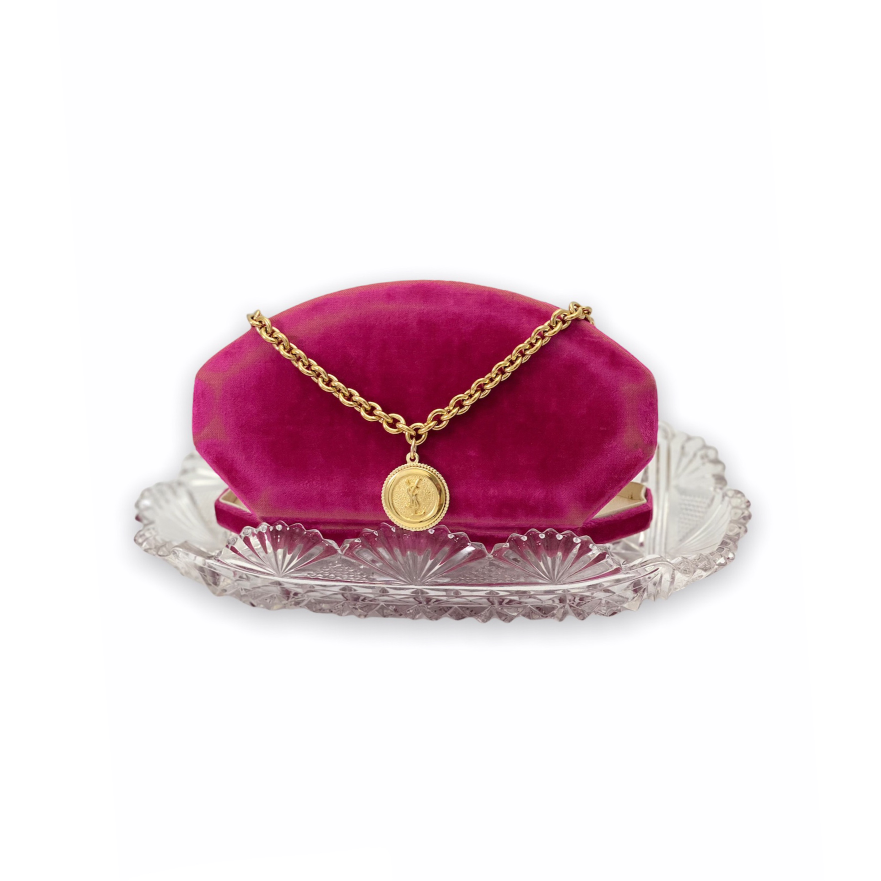 Vintage Repurposed YSL Large Gold Toggle Choker Necklace