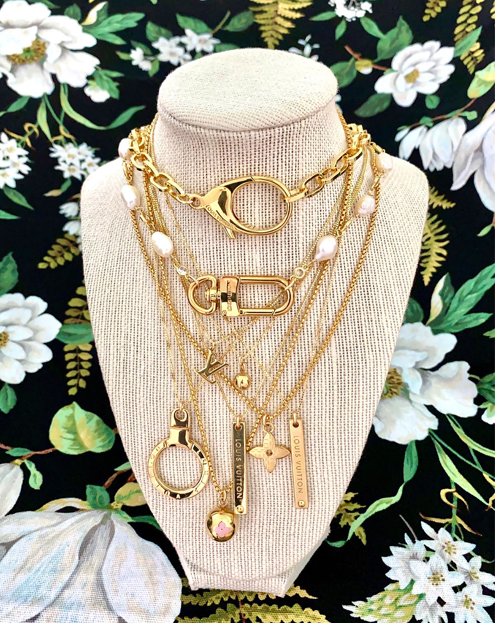 Thumbnail: Repurposed Louis Vuitton Gold Clip Chunky Paperclip Necklace