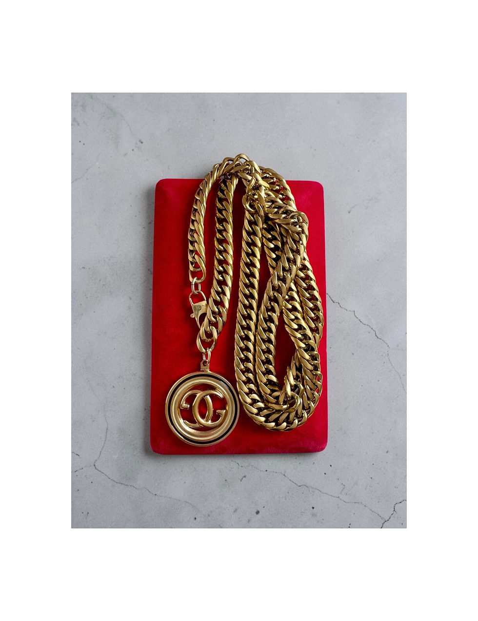 Thumbnail: Repurposed VERY RARE Vintage 70's/80's XXL Gucci Pendant Chain Belt or Necklace