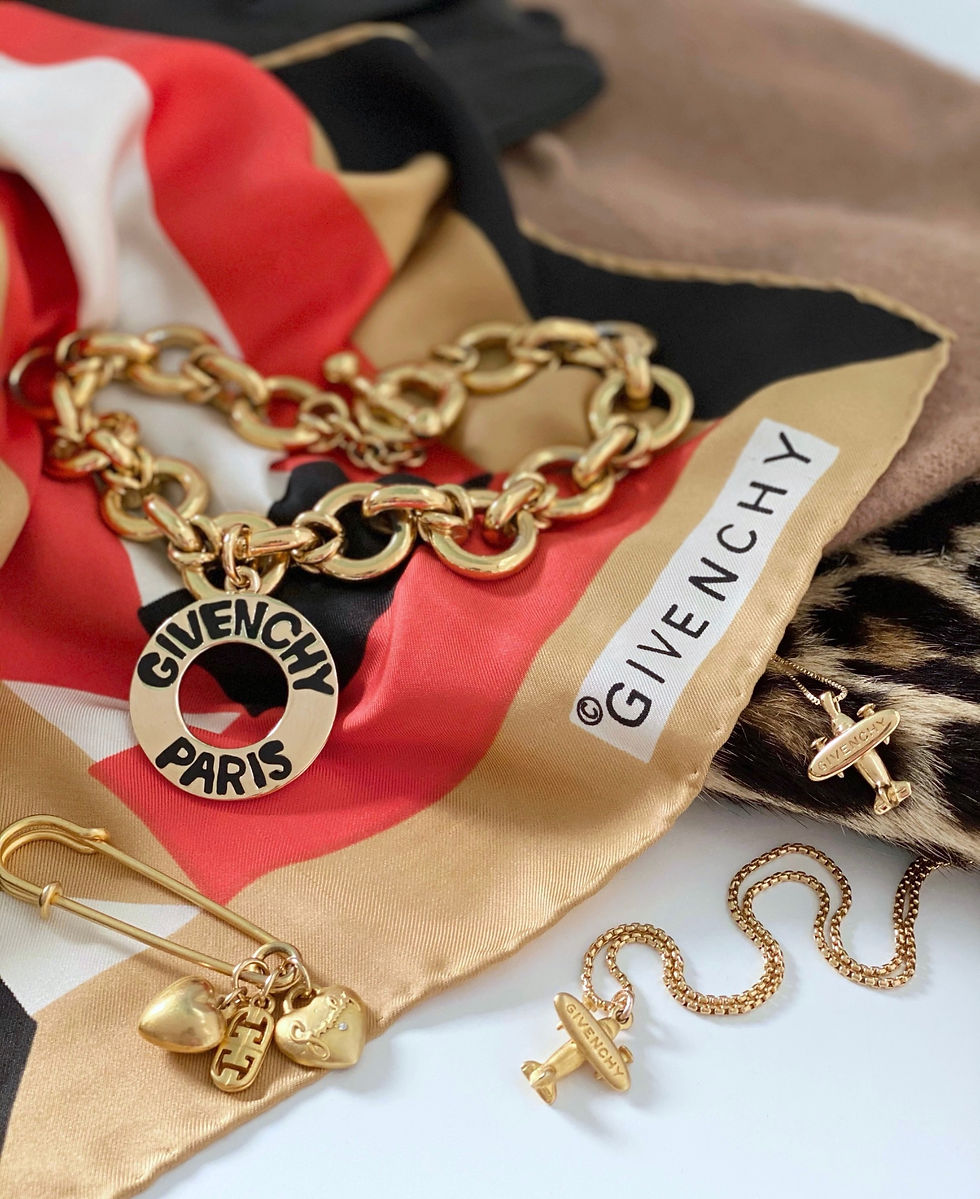Thumbnail: Vintage Repurposed 1980's HUGE Givenchy Paris Medallion Chunky Choker Necklace