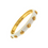 Thumbnail: Joan Rivers White Enamel and Gold Bee Bangle Bracelet