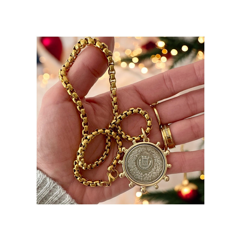Thumbnail: Large 19th Century French Coin Reproduction Necklace