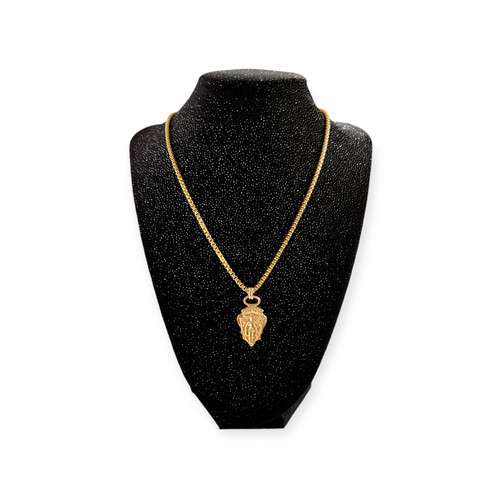 アクセサリー Gucci Old Crest Charm Necklace Gold Repurposed Vintage Gucci Knight Gold Crest Charm Necklace