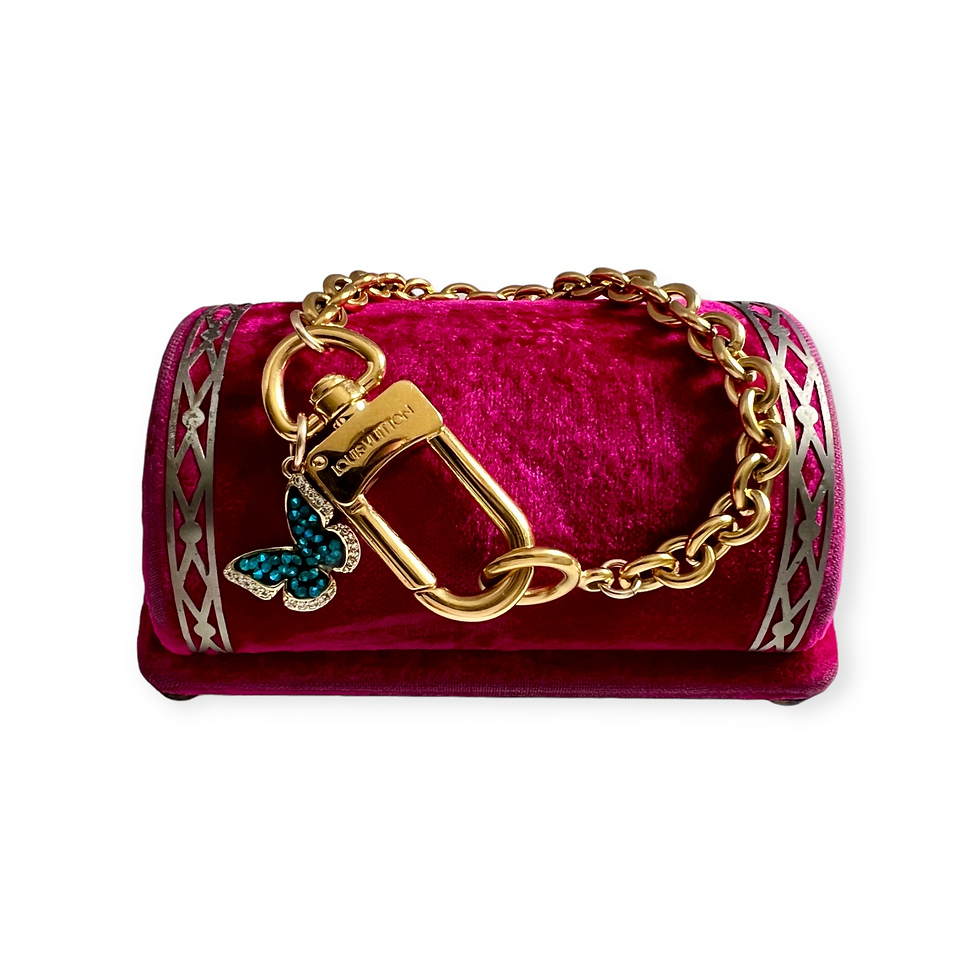 Thumbnail: Repurposed Louis Vuitton Gold Swivel Clip & Butterfly Bracelet