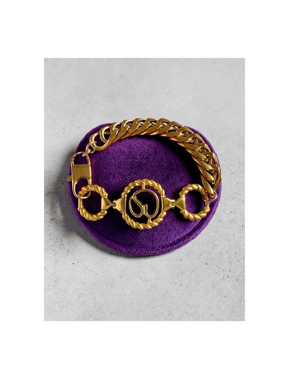 Thumbnail: Repurposed Vintage St. John Gold Rope SJ Chunky Bracelet