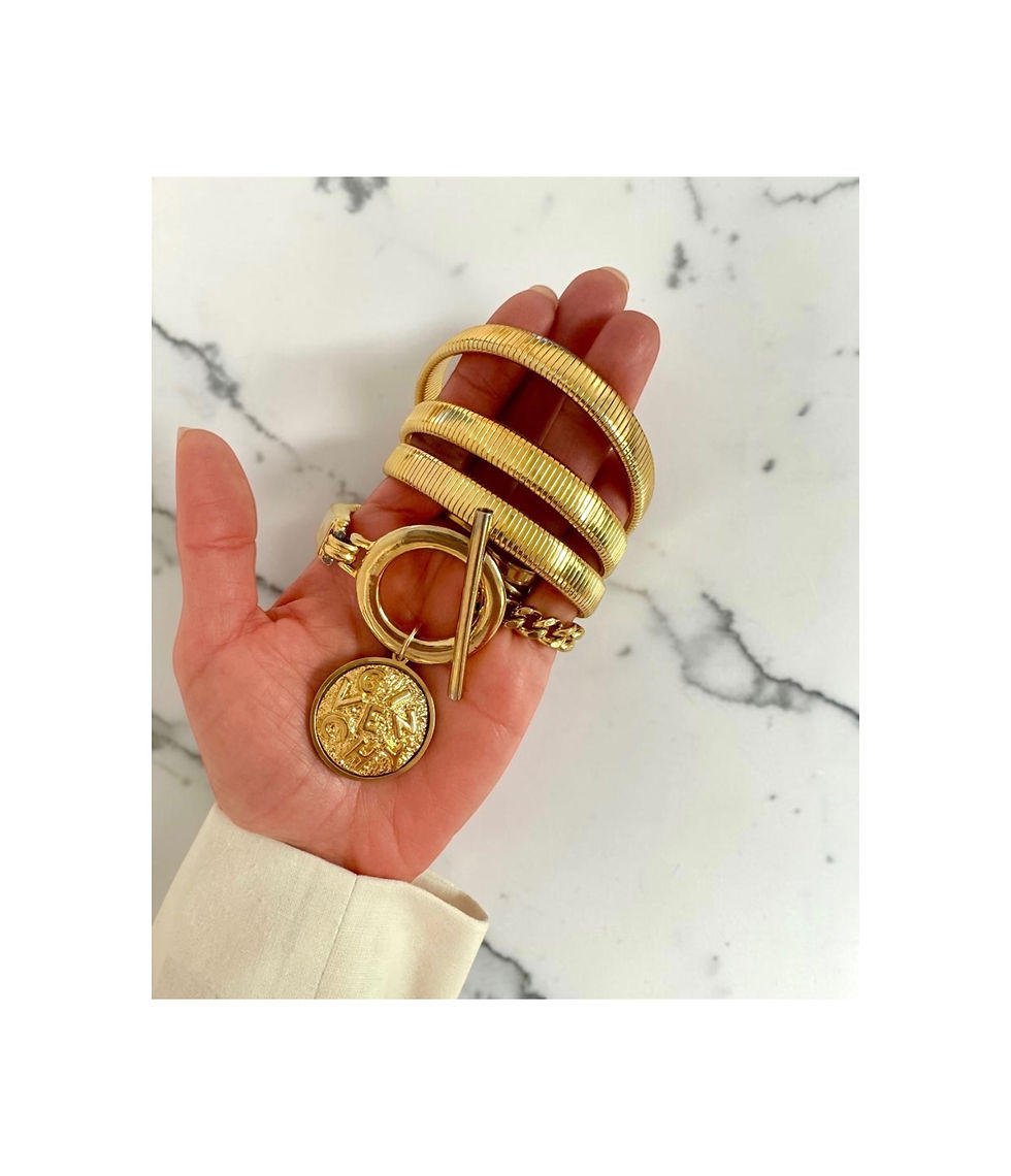 Thumbnail: Vintage Repurposed Rare XXL Givenchy 1980's Stretch Snake Belt