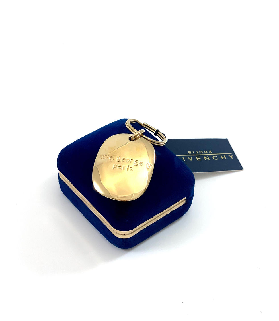 Thumbnail: Vintage 1990's Gold Givenchy Avenue George V Paris Keychain with Tag