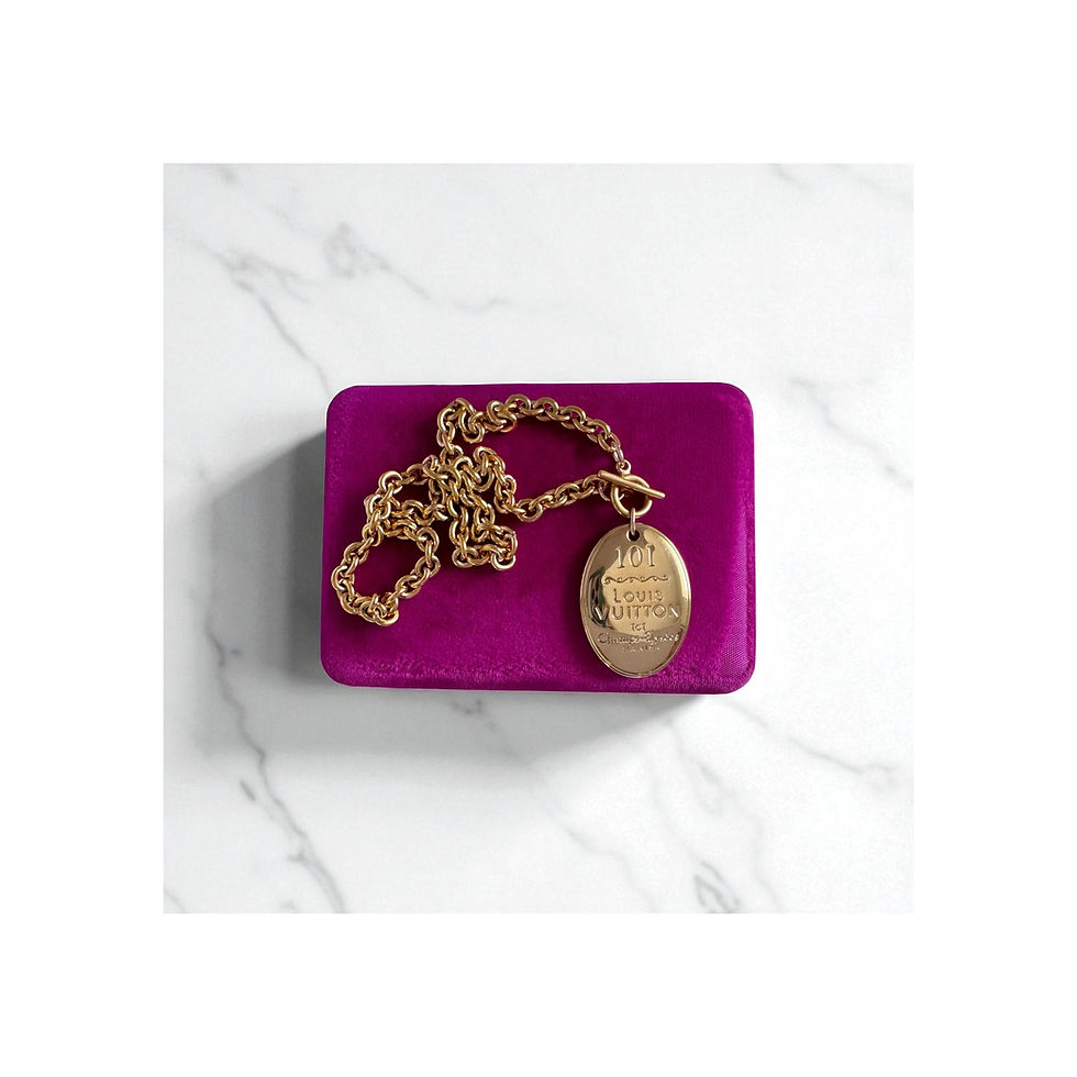 Thumbnail: Repurposed Louis Vuitton HUGE 101 Champs-Élysées Paris VERY RARE Charm Necklace