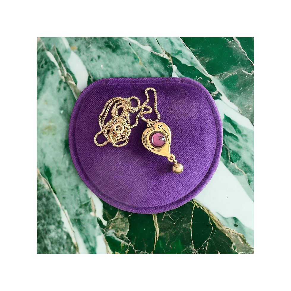 Thumbnail: Repurposed Vintage YSL Robert Goossens Reversible Heart Charm Necklace