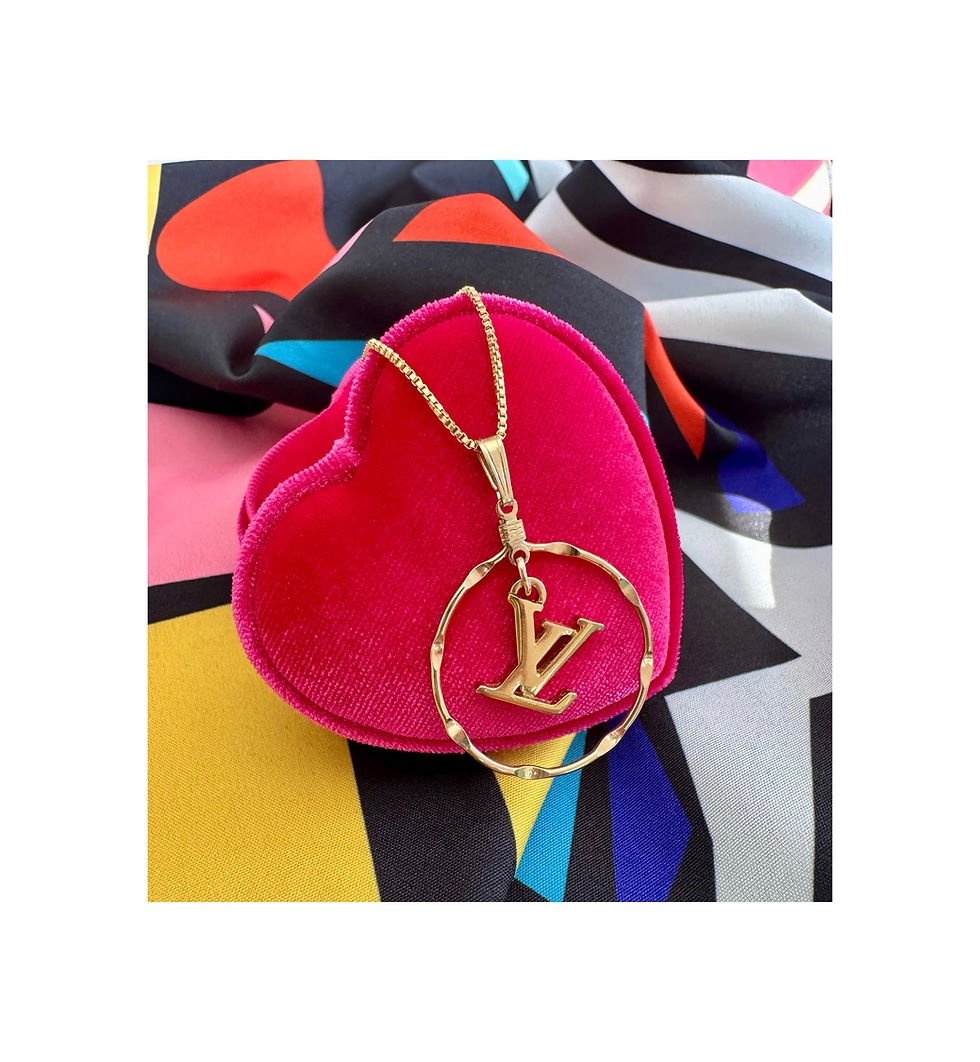 Thumbnail: Repurposed Louis Vuitton LV Monogram Circle Charm Necklace