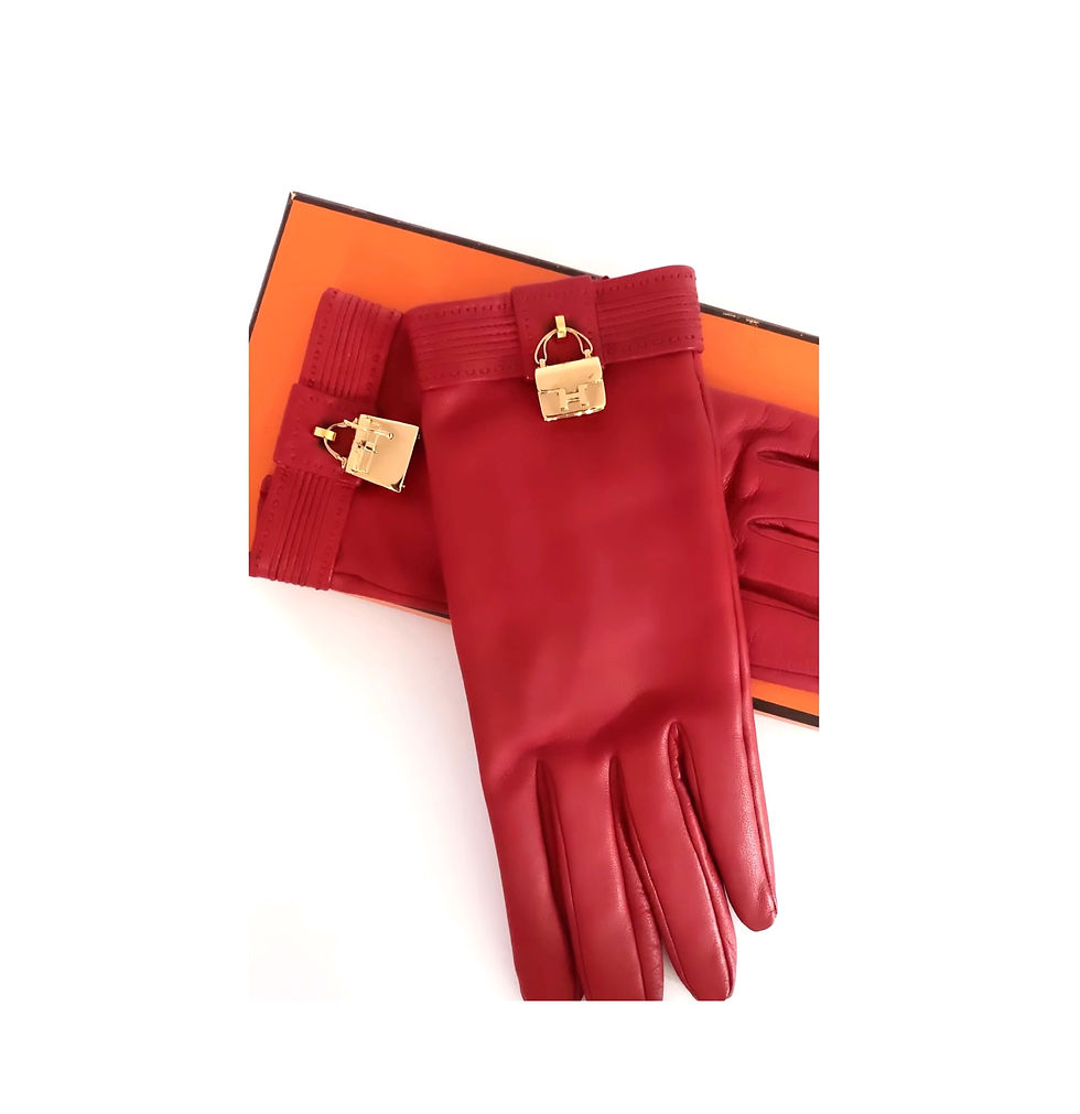Thumbnail: Repurposed Very RARE Hermès Kelly Bag Gold Charm Necklace