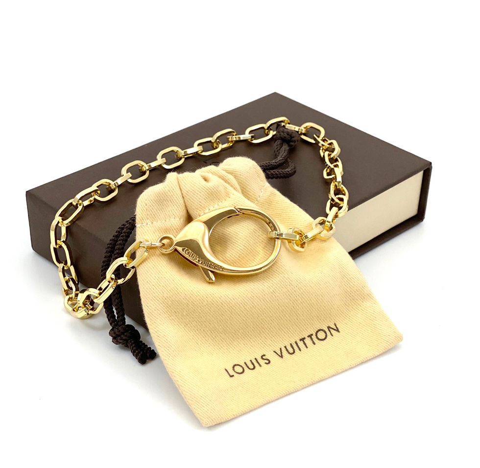 Thumbnail: Repurposed Louis Vuitton Gold Clip Chunky Paperclip Necklace