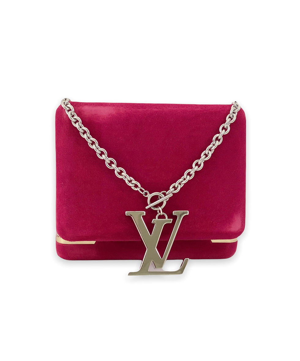 Repurposed HUGE Louis Vuitton Silver Toggle Choker Necklace