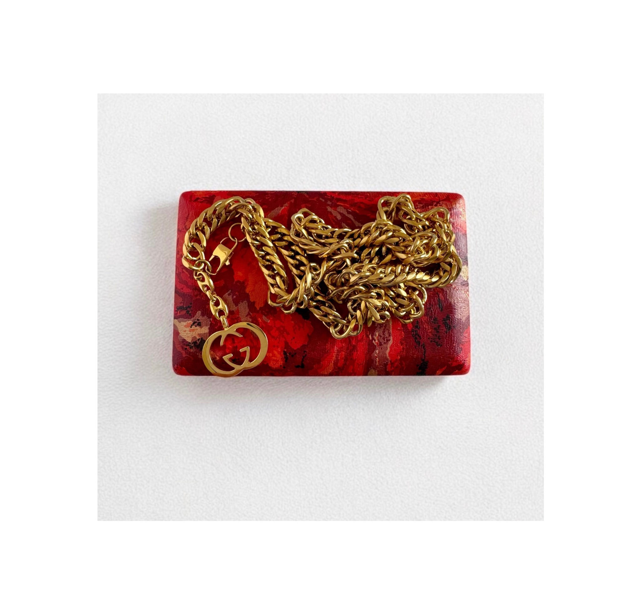 Repurposed Vintage 70's/80's Gucci GG Chain Belt Necklace