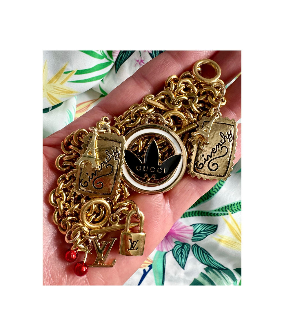 Thumbnail: Repurposed Louis Vuitton LV Monogram & Cherry Charm Bracelet