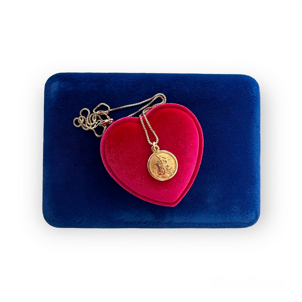 Thumbnail: Repurposed Vintage Hermès Small Gold "H" Anchor Charm Necklace