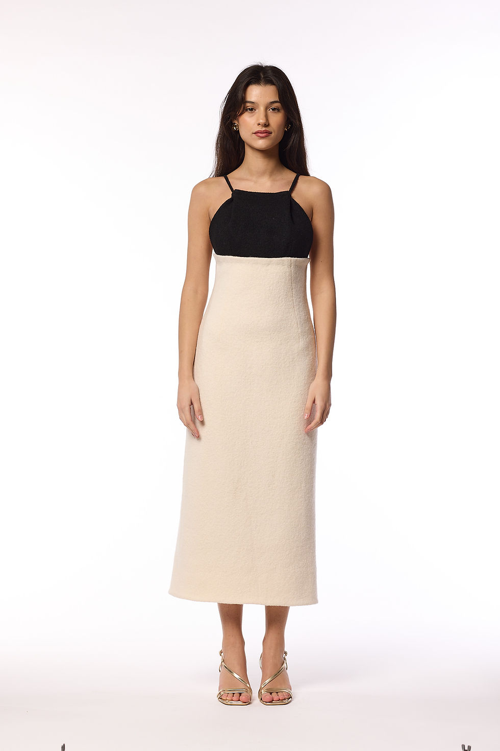 Thumbnail: Zendaya | The black and ivory wool evening dress