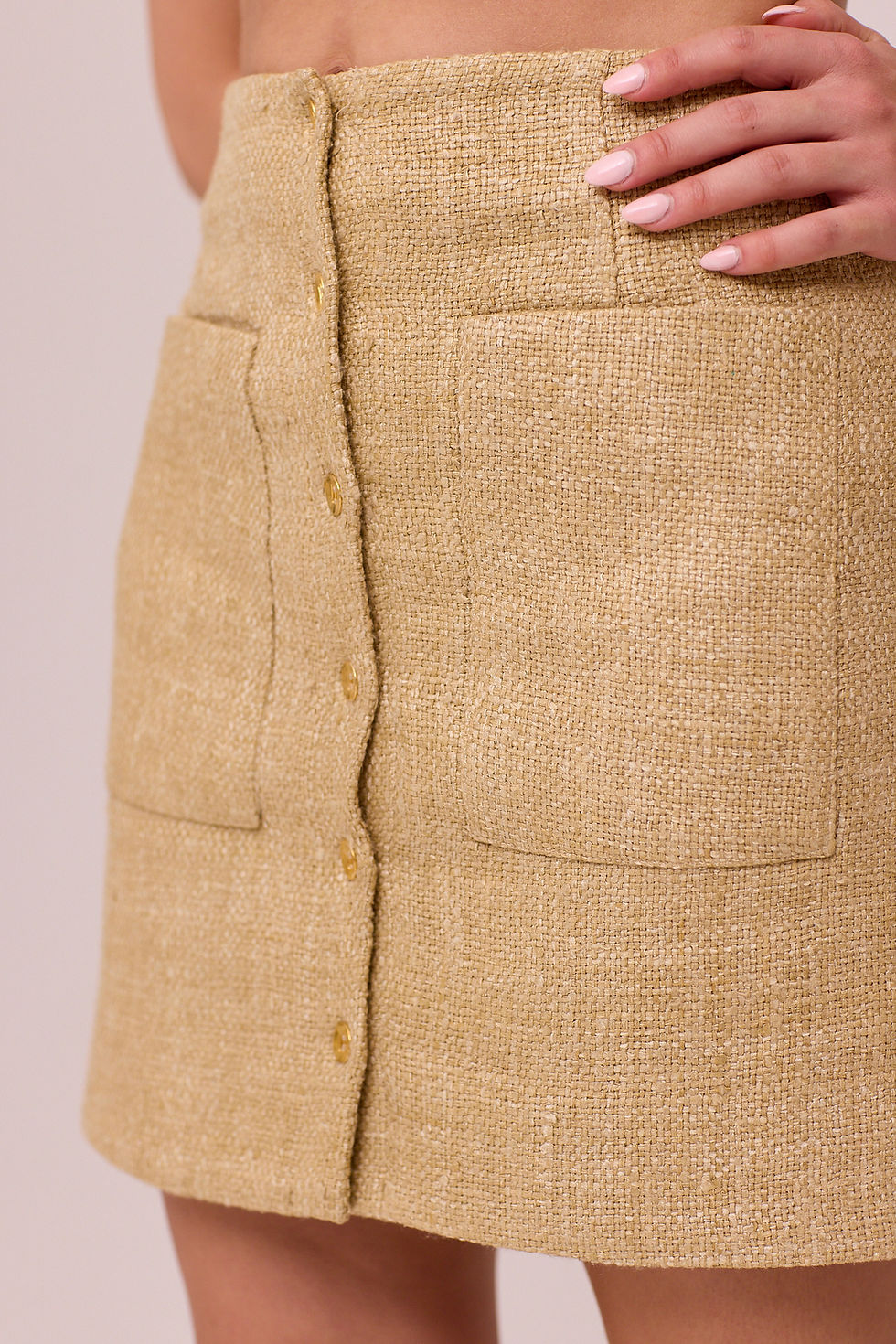 Thumbnail: Leon | The  golden silk mini skirt