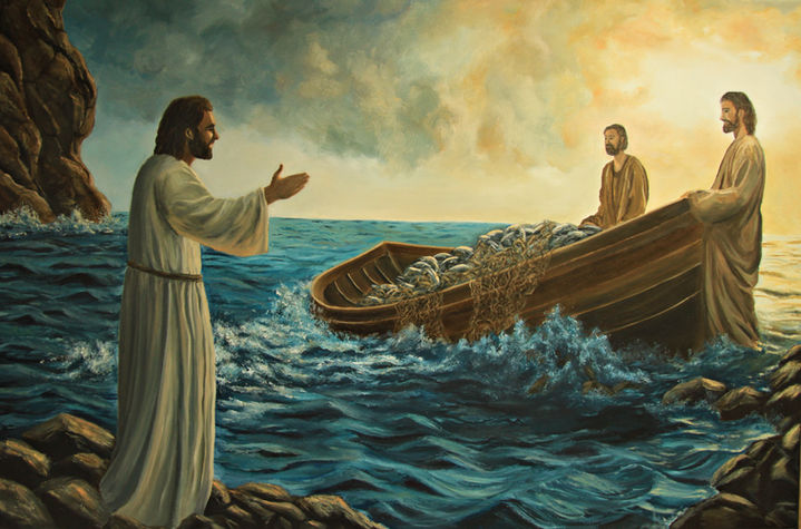 Jesus and the Fish Painting