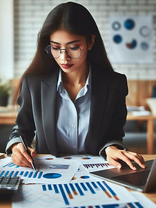 an accountant solving problems with a financial report (1).png