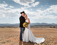Sunset Wedding Bride and Groom Portrait by Michelle Lee Photography