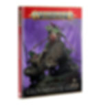 Copertina libro Warhammer Age of Sigmar Gloomspite Gitz, goblin a cavallo.